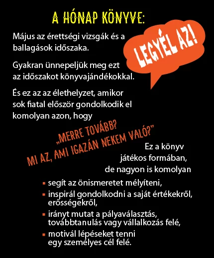 A hónap könyve - kuponkód: LEGYÉLAZ
